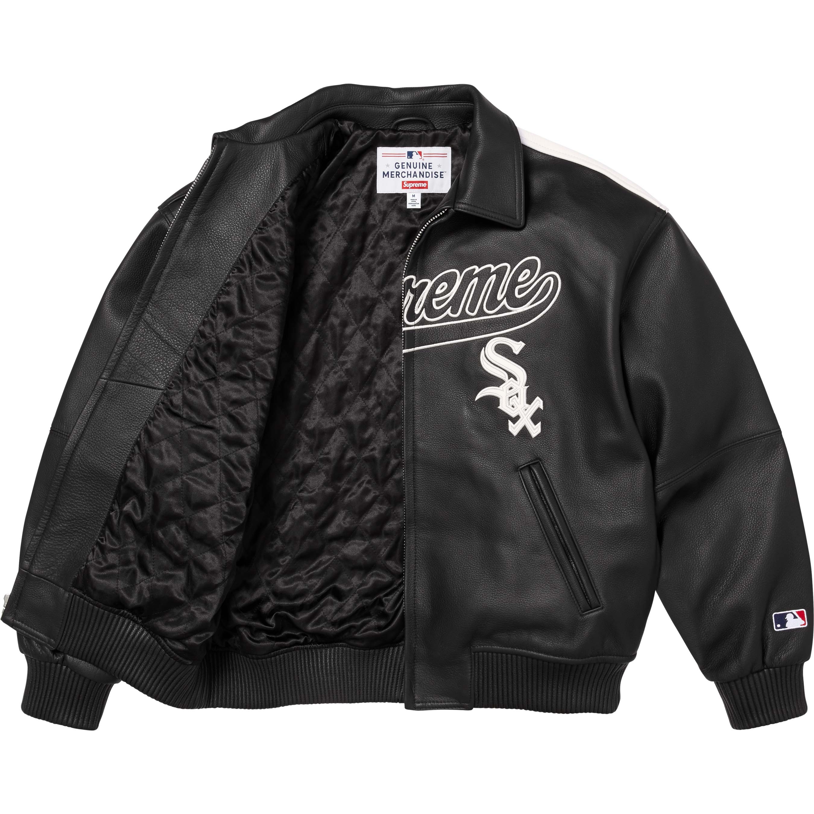 Supreme®/Chicago White Sox™ Leather Varsity Jacket view 15